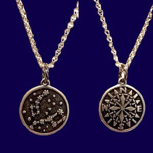 Double-Sided Charm Necklace, Big Small Dippers and Compass